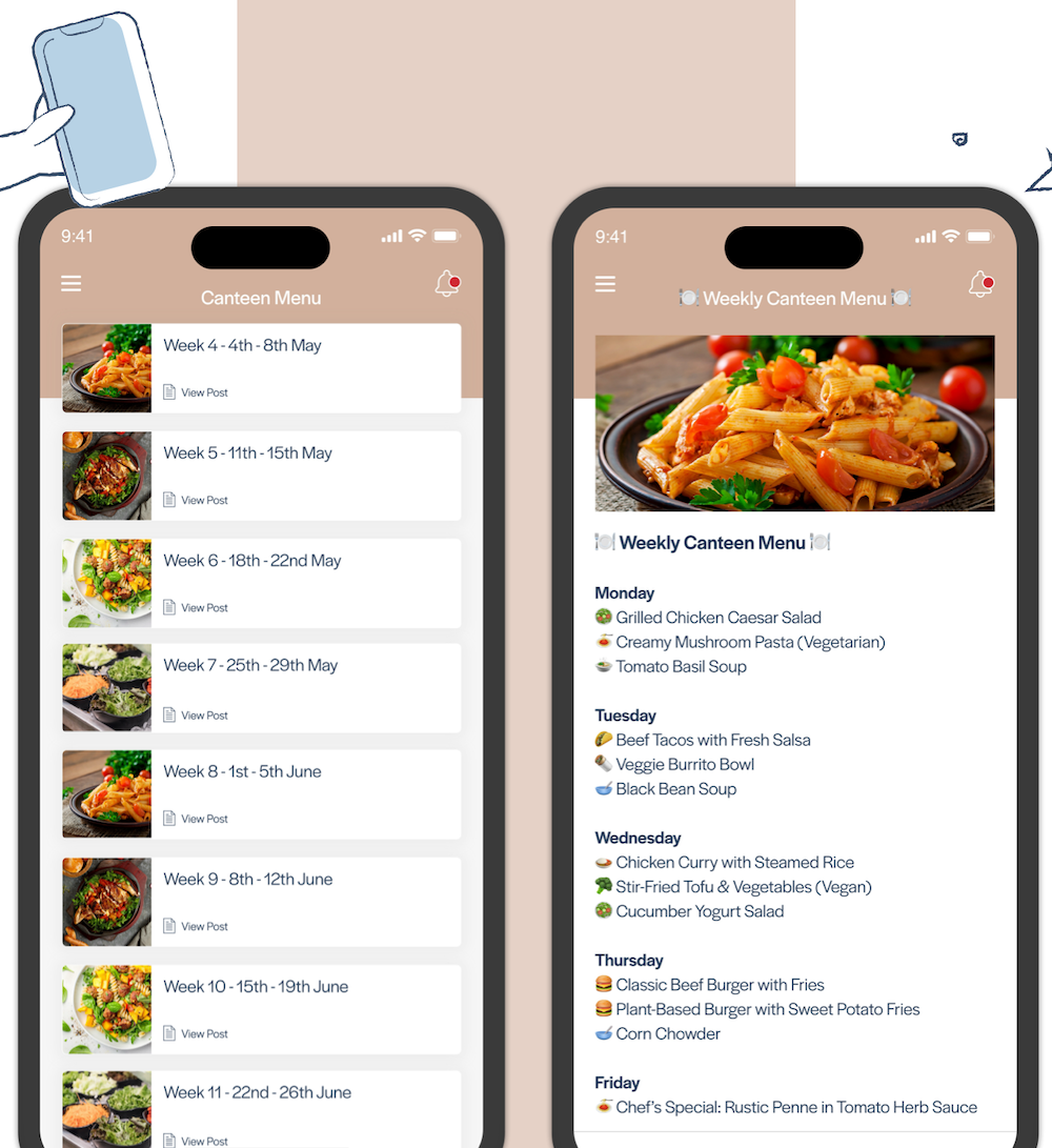canteen menu