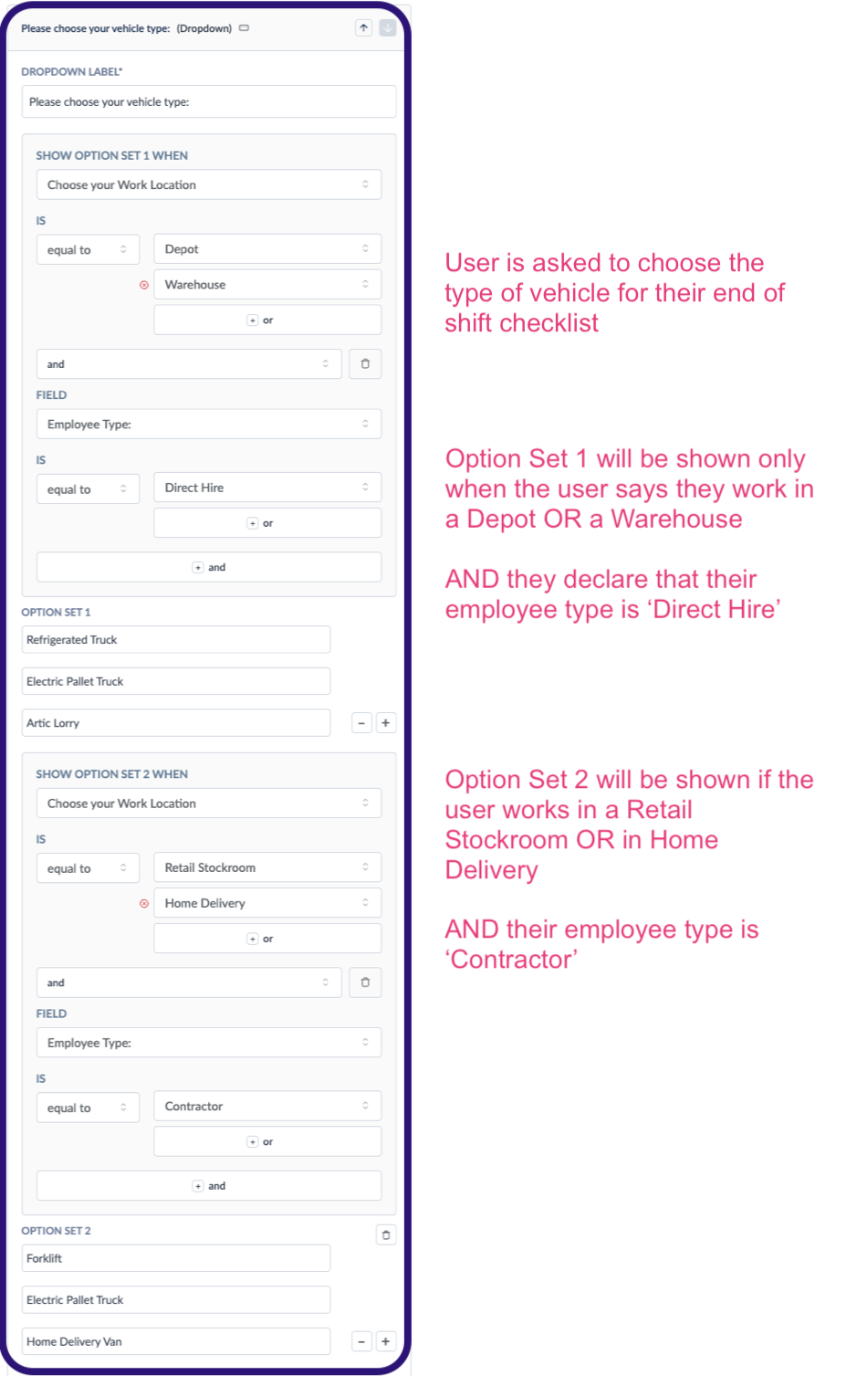 Advanced Option Sets