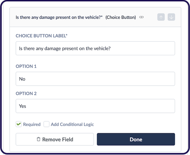 Form Choice Button
