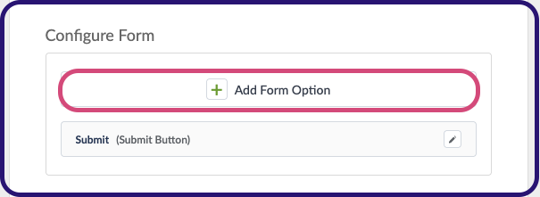 Configure Form Option