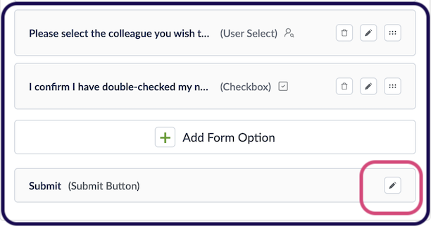 Form submit button